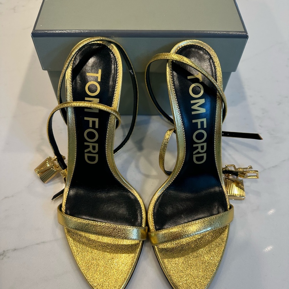 Tom ford gold lock heels